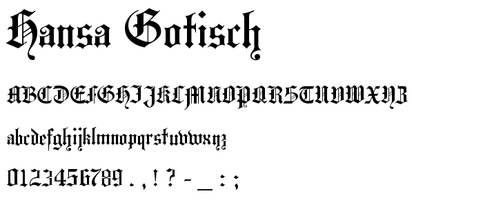 Hansa Gotisch font